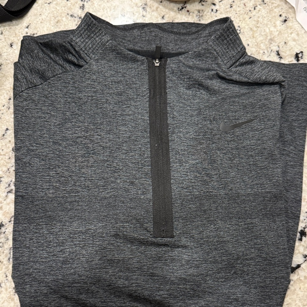 UCONN Nike Charcoal Quarter-Zip Pullover